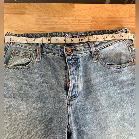 GAP Vintage High Rise Raw Hem Jeans Size 10 - Picture 10 of 11